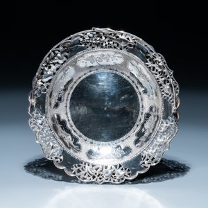 Un tazza et une coupe tripode à anse en argent, Sing Fat, Canton ou Shanghai, Chine, 19/20ème — photo 7