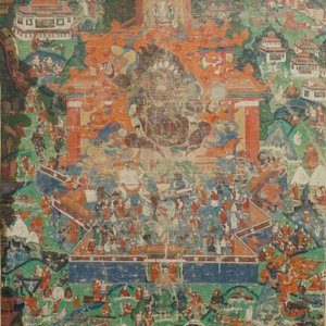 Un thangka à décor de Mahakala, Sino-Tibet, 18/19ème — photo 1