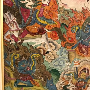 Un thangka à décor de Mahakala, Tibet, 19ème — photo 15