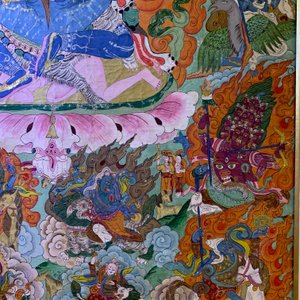 Un thangka à décor de Mahakala, Tibet, 19ème — photo 24