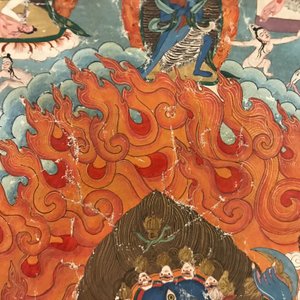 Un thangka à décor de Mahakala, Tibet, 19ème — photo 10