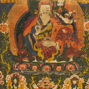 Un thangka à décor de Padmasambhava ou Guru Rinpoche, Tibet, 18ème — photo 1