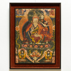 Un thangka à décor de Padmasambhava ou Guru Rinpoche, Tibet, 18ème — photo 2
