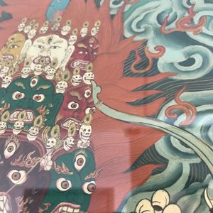 Un thangka à décor de Rahula dans son cadre, Tibet, 19ème — photo 11