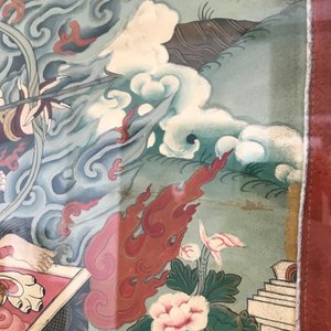 Un thangka à décor de Rahula dans son cadre, Tibet, 19ème — photo 18