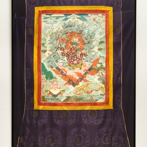 Un thangka à décor de Rahula dans son cadre, Tibet, 19ème — photo 2