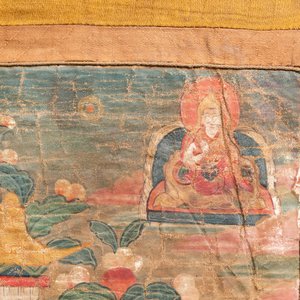 Un thangka à decor duB ouddha de médecine, Tibet, 17/18ème — photo 4