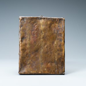 Un thangka dans son cadre en cuivre doré incrusté, Tibet, 19ème — photo 2