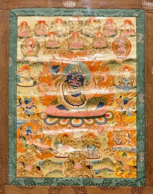 Un thangka de Mahakala, Tibet ou Népal, 19/20ème
