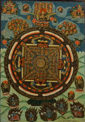 Un thangka 'mandala', Népal ou Tibet, 19/20ème