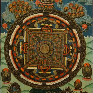 Un thangka 'mandala', Népal ou Tibet, 19/20ème — photo 1