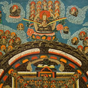 Un thangka 'mandala', Népal ou Tibet, 19/20ème — photo 3