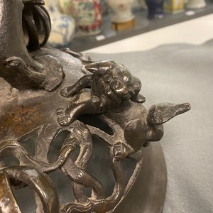 Un très grand brûle-parfum couvert en bronze, Chine, marque de Xuande, Ming — photo 13