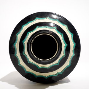 Un vase art deco aux émaux craquelés à décor d'hirondelles, Charles Catteau pour Boch Kéramis, 1ère moitié du 20ème — photo 5