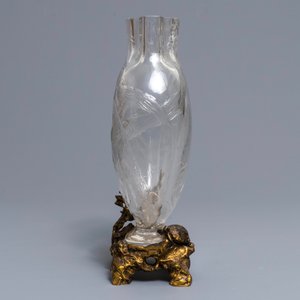 Un vase Art Nouveau en cristal sur pied en bronze doré, Baccarat et Escalier de Cristal, Paris, vers 1920 — photo 4