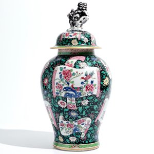 Un vase couvert dans le style famille rose, Samson, Paris, 19ème — photo 3