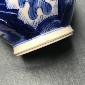 Un vase couvert en porcelaine de Chine bleu et blanc à décor d'animaux mythiques, Kangxi — photo 9