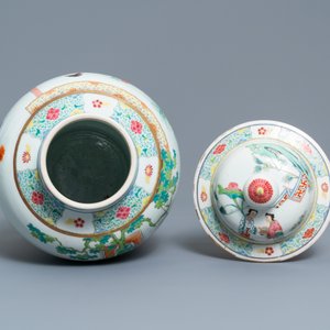 Un vase couvert en porcelaine de Chine famille rose, 19/20ème — photo 6