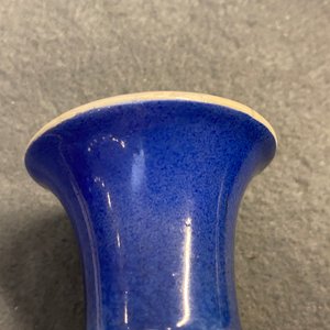 Un vase de forme bouteille en porcelaine de Chine bleu poudré et un en bleu et blanc, Kangxi — photo 9