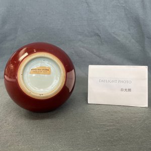 Un vase de forme bouteille en porcelaine de Chine sang de boeuf monochrome, Kangxi — photo 10