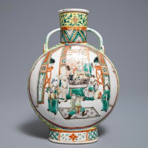 Un vase de forme gourde en porcelaine de Chine famille verte, marque de Xuande, 19ème — photo 3