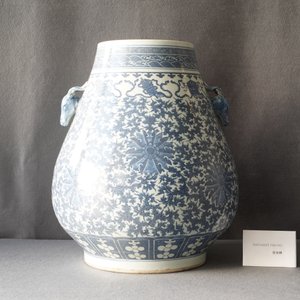 Un vase de forme hu en porcelaine de Chine en bleu et blanc, 19ème — photo 25