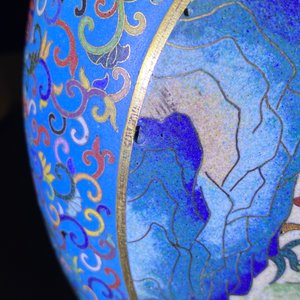 Un vase de forme 'moonflask' en émaux cloisonnés, marque de Qianlong, 19ème — photo 19