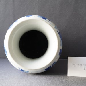 Un vase de forme rouleau en porcelaine de Chine en bleu et blanc, Kangxi — photo 15