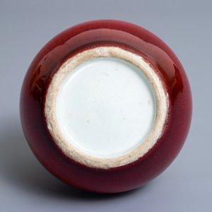 Un vase de forme tianqiu ping en porcelaine de Chine langyao, 18/19ème — photo 5
