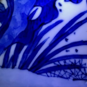 Un vase de forme yenyen en porcelaine de Chine bleu et blanc à décor 'bianco sopra bianco', Kangxi — photo 23
