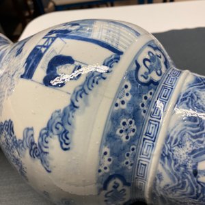 Un vase de forme yenyen en porcelaine de Chine en bleu et blanc, 19ème — photo 13