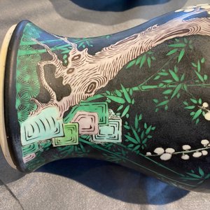 Un vase de forme yenyen en porcelaine de Chine famille noire à décor d'oiseaux parmi fleurs, Kangxi — photo 23