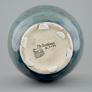 Un vase de type grès au décor trichrome de Charles Catteau pour Boch Kéramis, 1ère moitié du 20ème — photo 6