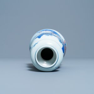 Un vase en porcelaine de Chine en bleu, blanc et rouge de cuivre, 19/20ème — photo 6