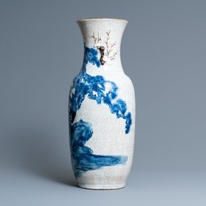 Un vase en porcelaine de Chine en bleu et blanc dite 'de Nankin' figurant Li Tieguai, 19ème — photo 4