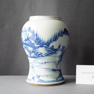 Un vase en porcelaine de Chine en bleu et blanc, Kangxi — photo 9