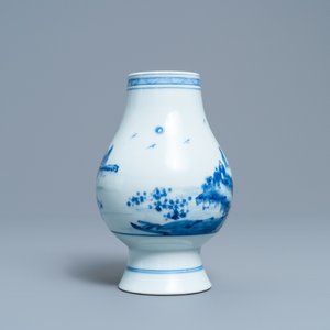 Un vase en porcelaine de Chine en bleu et blanc, marque et époque de Yongzheng — photo 3