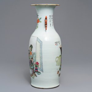 Un vase en porcelaine de Chine famille rose à double décor, 19/20ème — photo 4