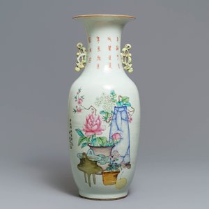 Un vase en porcelaine de Chine famille rose à double décor, 19/20ème — photo 3
