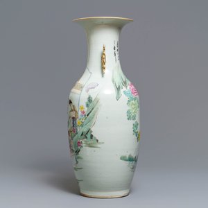 Un vase en porcelaine de Chine famille rose à double décor, 19/20ème — photo 4