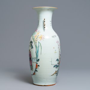 Un vase en porcelaine de Chine famille rose à double décor, 19/20ème — photo 4