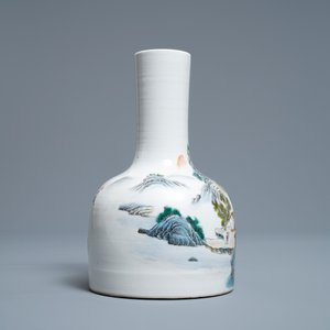 Un vase en porcelaine de Chine famille rose, signé Zhang Zhitang (1893-1971), daté 1948 — photo 2