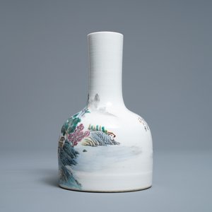 Un vase en porcelaine de Chine famille rose, signé Zhang Zhitang (1893-1971), daté 1948 — photo 4