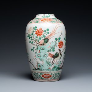 Un vase en porcelaine de Chine famille verte à décor de faisans, Kangxi — photo 2