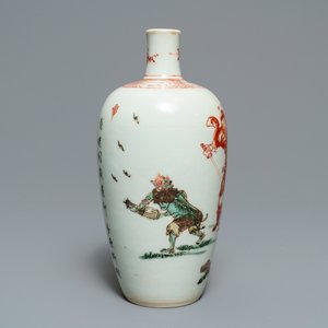Un vase en porcelaine de Chine famille verte à décor de 'Zhongkui', Kangxi — photo 4