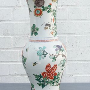 Un vase en porcelaine de Chine famille verte aux fleurs et oiseaux, Kangxi — photo 18