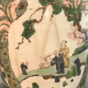 Un vase en porcelaine de Chine famille verte aux médaillons de paysages, Kangxi — photo 13