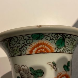Un vase en porcelaine de Chine famille verte et un en bleu et blanc, 19ème — photo 8