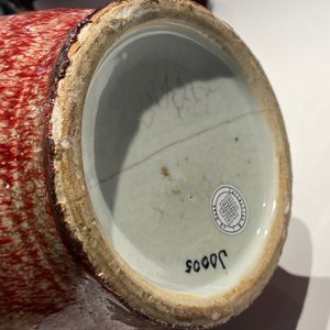 Un vase en porcelaine de Chine monochrome 'peachbloom', 18/19ème — photo 19