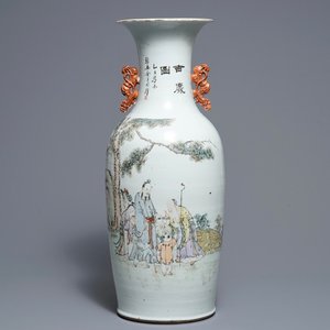 Un vase en porcelaine de Chine qianjiang cai, 19/20ème — photo 1